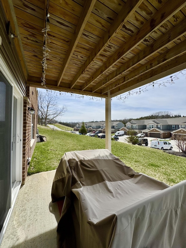 view of patio featuring a residential view