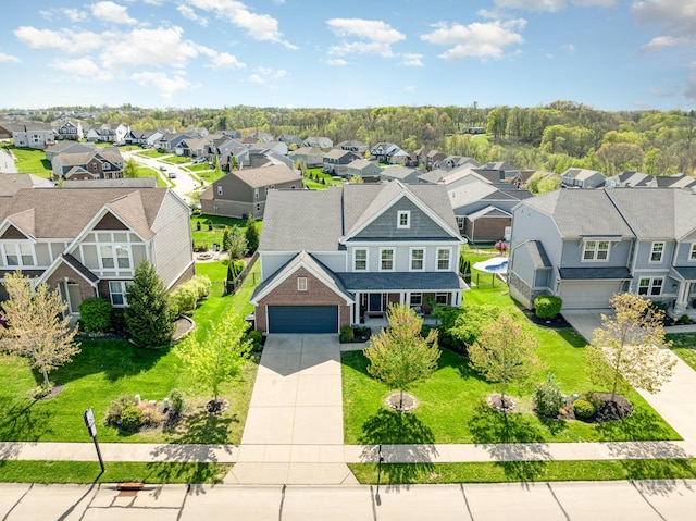 birds eye view of property featuring a residential view