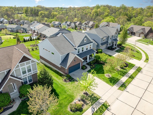 drone / aerial view featuring a residential view