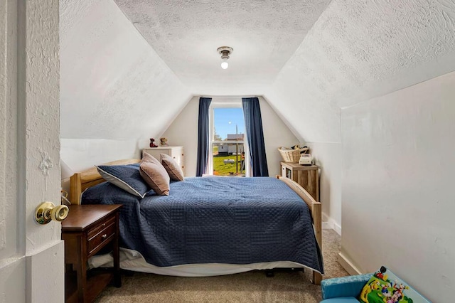 5375 Sherman Mount Zion, Dry Ridge, KY 41035 - carpeted bedroom featuring a textured ceiling and lofted ceiling