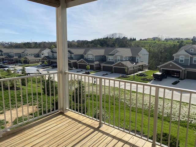 balcony featuring a residential view