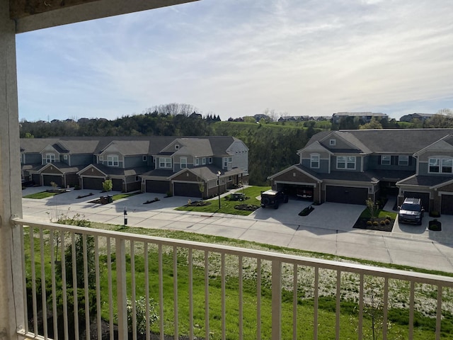 balcony with a residential view