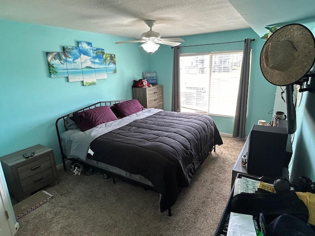 799 Slate Vw, Cold Spring, KY 41076 - carpeted bedroom with a textured ceiling, ceiling fan, and baseboards