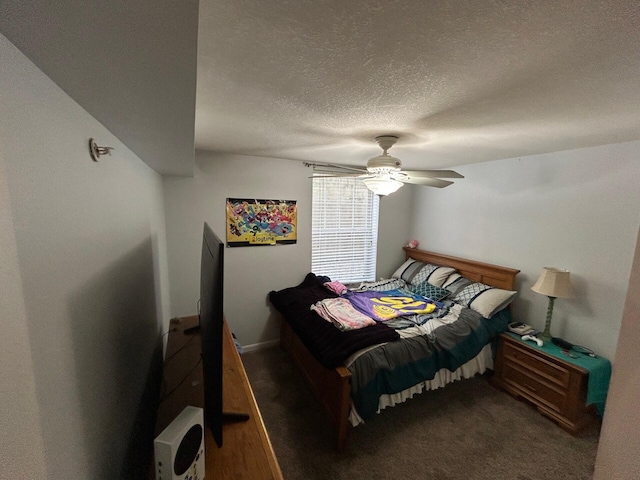 799 Slate Vw, Cold Spring, KY 41076 - bedroom with a textured ceiling, a ceiling fan, and carpet flooring
