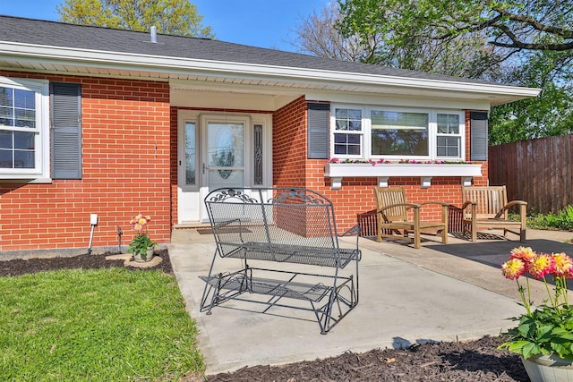 view of patio / terrace with fence