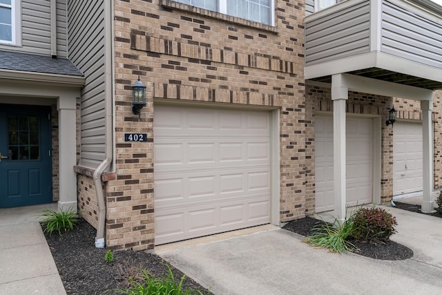 garage with driveway