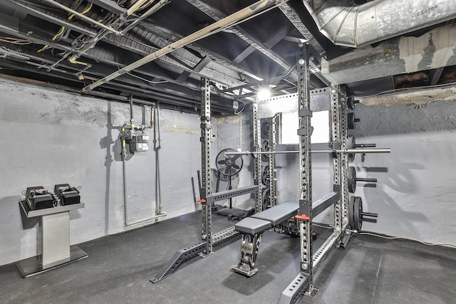 view of exercise area