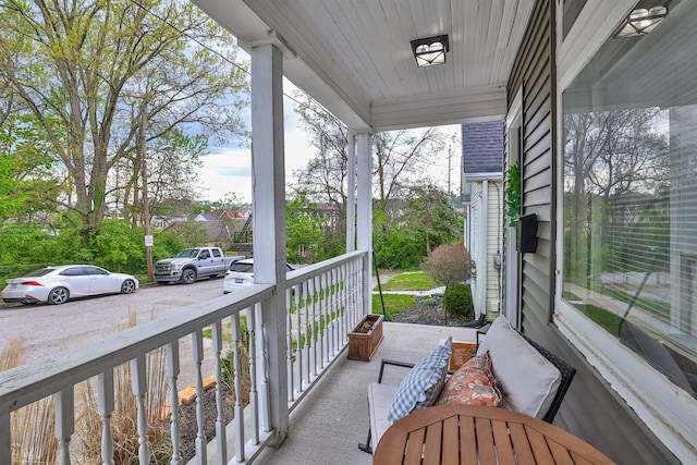 balcony with covered porch