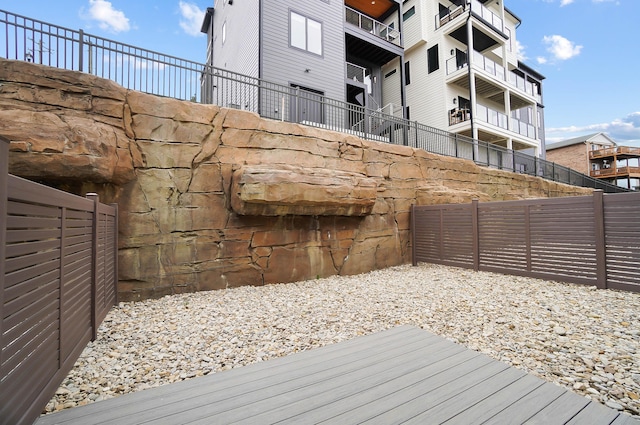 wooden deck with fence