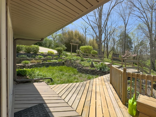 view of wooden terrace