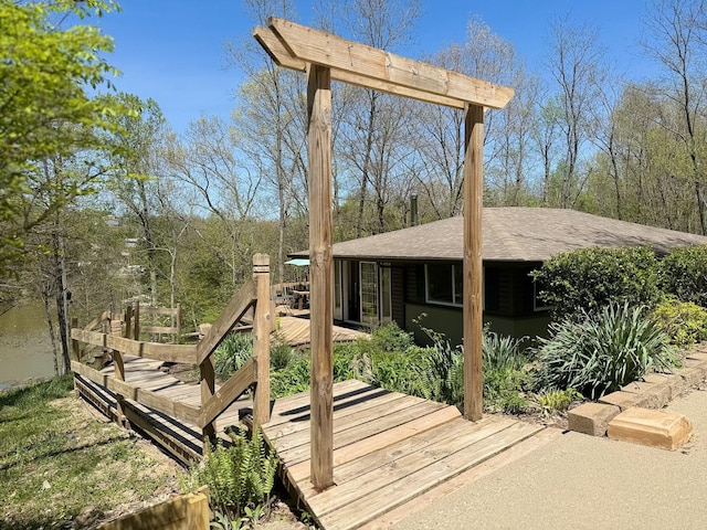 view of wooden terrace