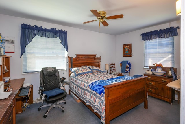 48 Bonnie Ln, Fort Thomas, KY 41075 - carpeted bedroom featuring multiple windows and ceiling fan