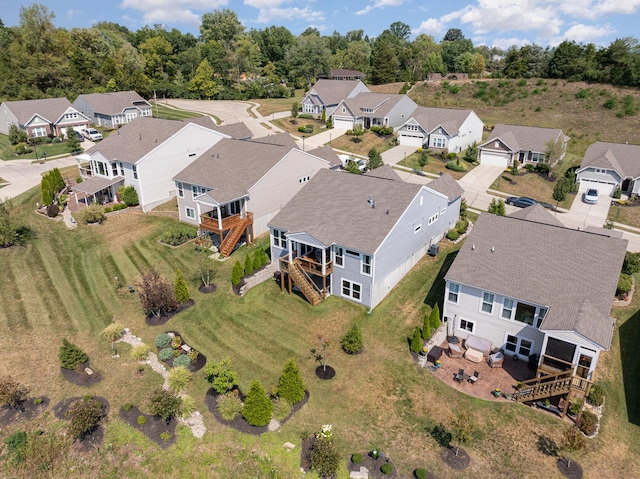 bird's eye view with a residential view