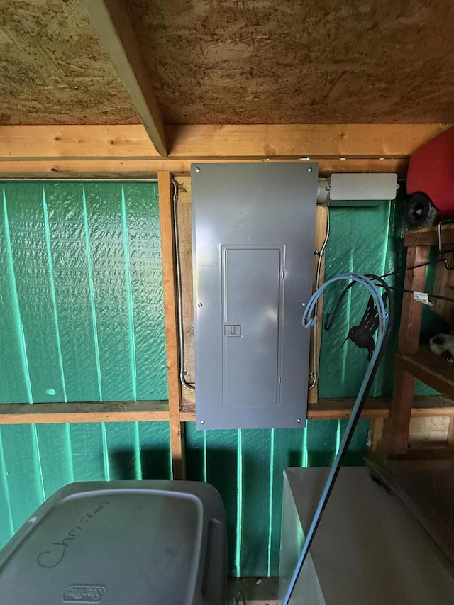 interior space featuring electric panel