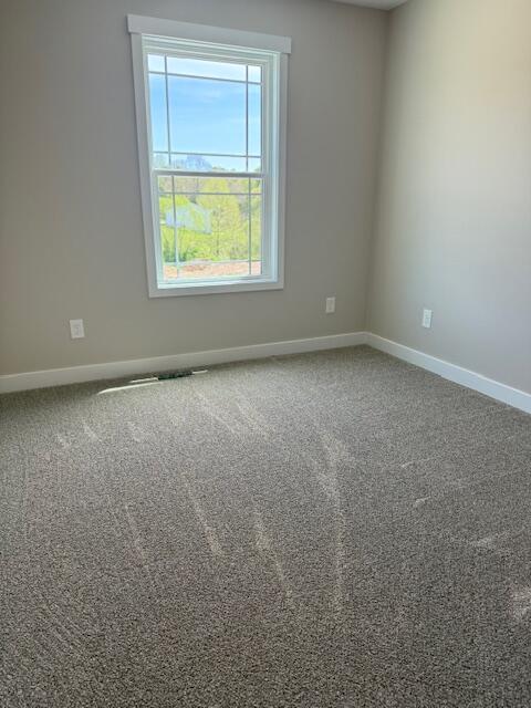 spare room featuring baseboards and carpet