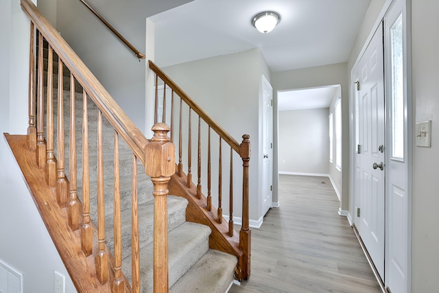 1609 Woodfield Ct, Hebron, KY 41048 - foyer featuring wood finished floors and stairs
