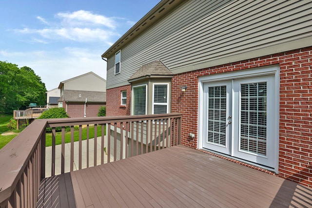 1609 Woodfield Ct, Hebron, KY 41048 - wooden terrace featuring french doors