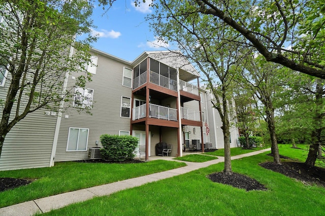 view of property with central AC