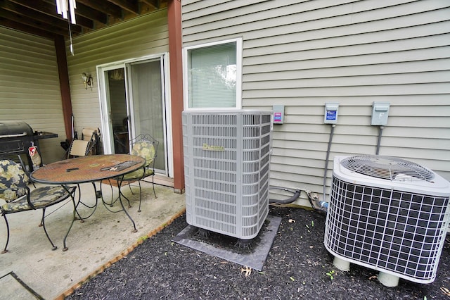 exterior view of central air condition unit