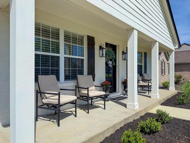 view of patio / terrace with a porch
