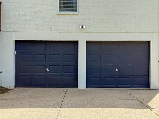 garage with driveway
