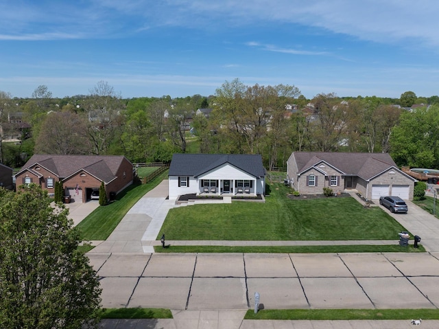 drone / aerial view featuring a residential view