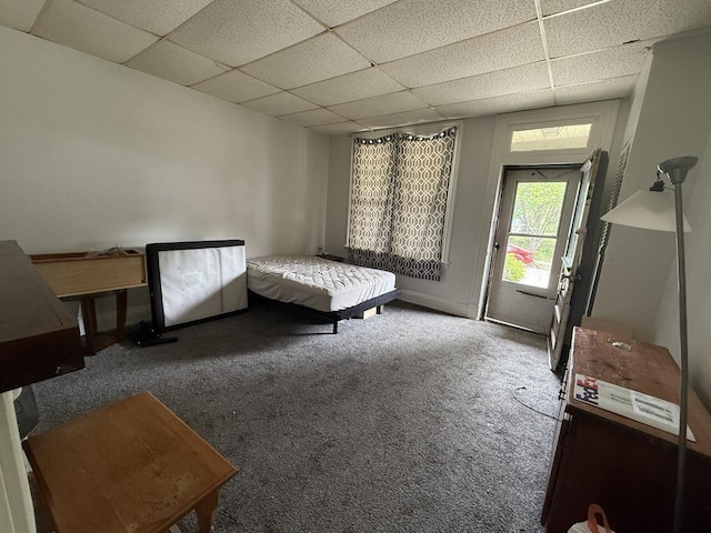 2749 Alexandria Ave, Covington, KY 41015 - carpeted bedroom featuring baseboards and a paneled ceiling
