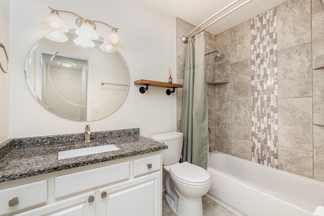 2810 Dry Ridge Ct, Villa Hills, KY 41017 - full bathroom with shower / bath combo with shower curtain, toilet, and vanity
