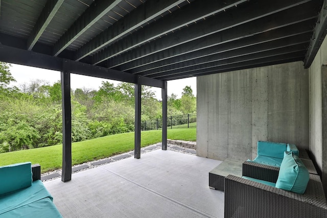 view of patio / terrace with fence