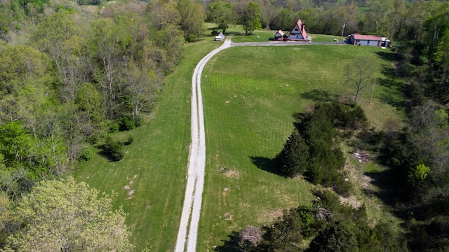 aerial view of sparsely populated area