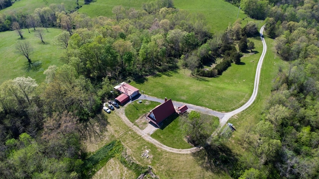 aerial overview of property's location with rural landscape