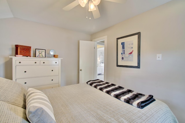 bedroom with a ceiling fan