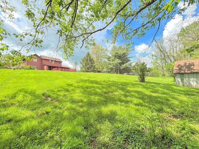 1376 Symbo Ln, Walton, KY 41094 - view of yard featuring an outdoor structure and a storage unit