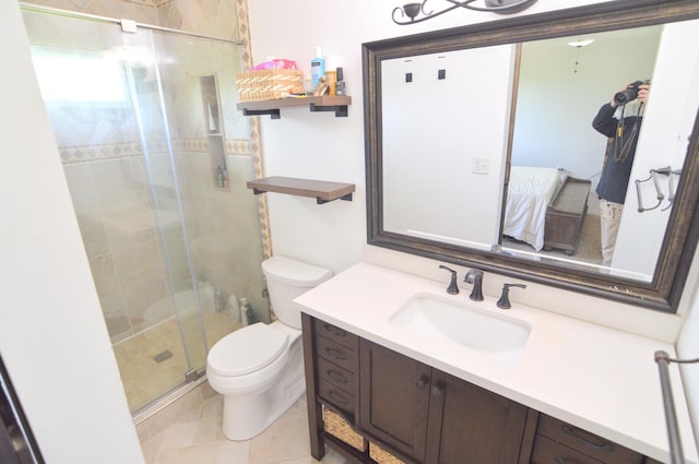 1376 Symbo Ln, Walton, KY 41094 - full bathroom with vanity, toilet, and a shower stall