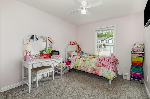 465 Eagle Creek Dr, Dry Ridge, KY 41035 - bedroom with baseboards, ceiling fan, and carpet flooring