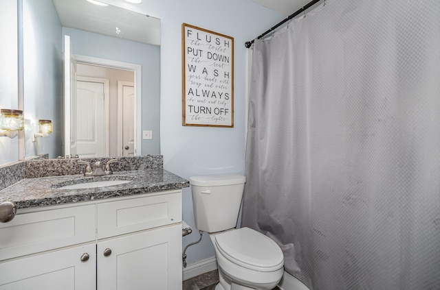 465 Eagle Creek Dr, Dry Ridge, KY 41035 - full bath with vanity, toilet, and a shower with curtain