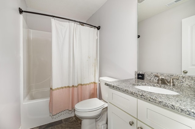 465 Eagle Creek Dr, Dry Ridge, KY 41035 - full bath featuring toilet, visible vents, shower / tub combo, and vanity