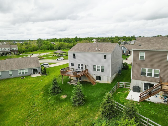aerial view of residential area