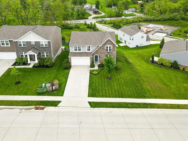 aerial view of residential area