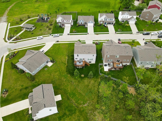 aerial perspective of suburban area