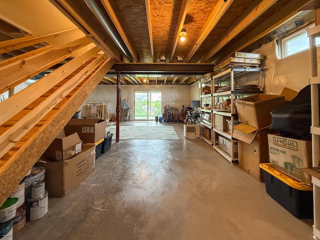 view of storage area
