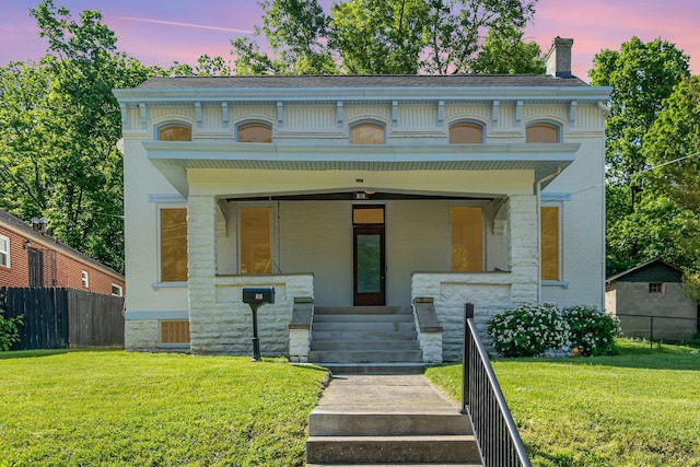 816 Highland Ave, Fort Wright, KY 41011 - view of front of home featuring a chimney, brick siding, and covered porch