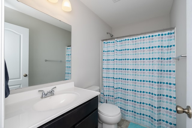 12062 Ambruzzi Dr, Walton, KY 41094 - bathroom featuring toilet, vanity, and curtained shower