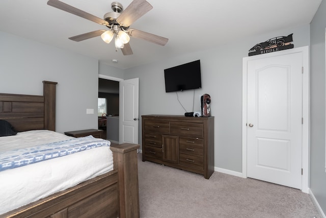 12062 Ambruzzi Dr, Walton, KY 41094 - bedroom featuring light colored carpet, baseboards, and a ceiling fan