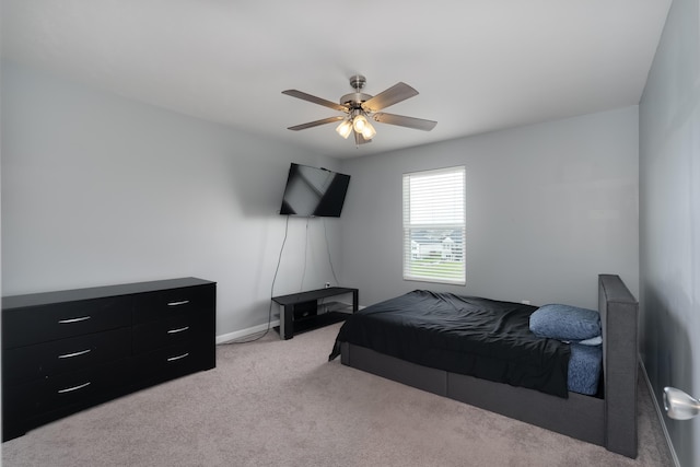 12062 Ambruzzi Dr, Walton, KY 41094 - bedroom featuring light colored carpet, ceiling fan, and baseboards