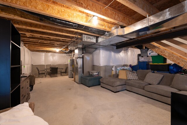 12062 Ambruzzi Dr, Walton, KY 41094 - unfinished basement with water heater