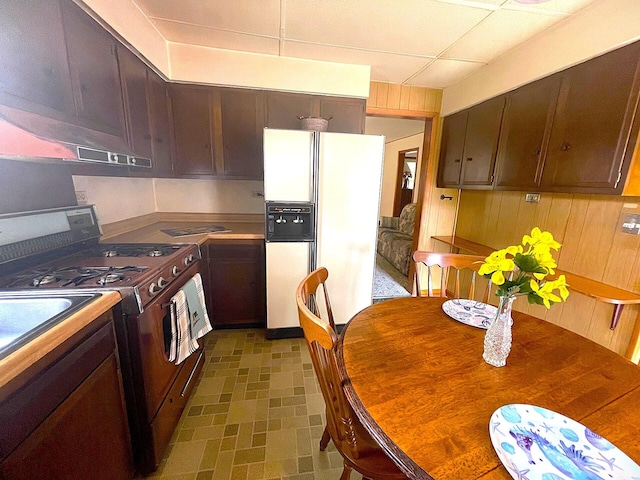 330 Pike St, Bromley, KY 41016 - kitchen featuring white refrigerator with ice dispenser and gas range
