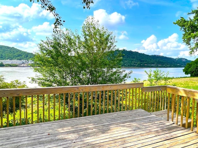 330 Pike St, Bromley, KY 41016 - wooden terrace featuring a water and mountain view