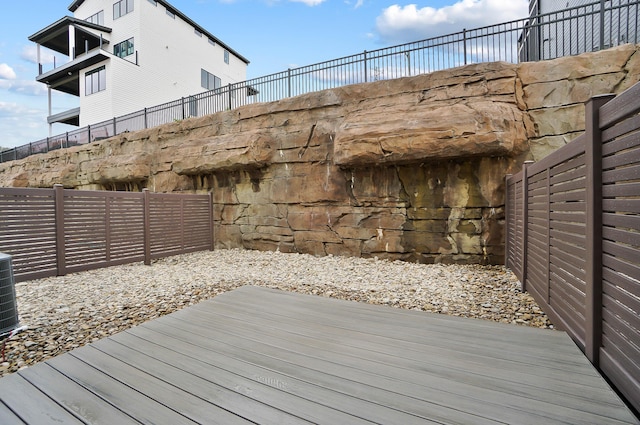 wooden terrace with fence