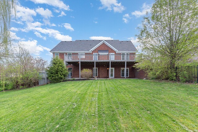 2600 Sunningdale Pl E, La Grange, KY 40031 - back of house featuring brick siding and a deck